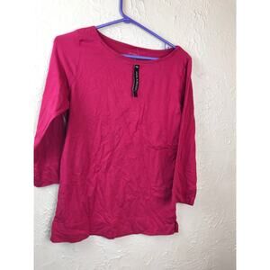 Project Womens T-Shirt Long‎ Sleeve Active Basic Stretch Light Weight Top Small
